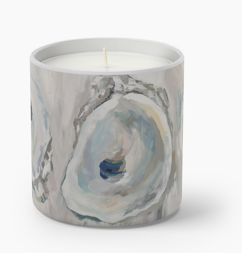 Oh Shucks Opal Oyster Coastal Candle