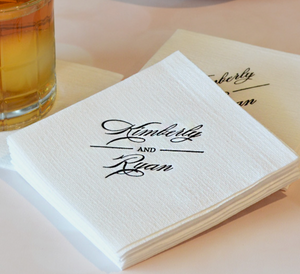 Add Your Custom Monogram to Our 3-Ply Beverage Napkins