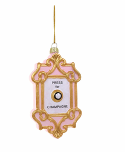 Press for Champagne Christmas Ornament