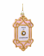 Press for Champagne Christmas Ornament