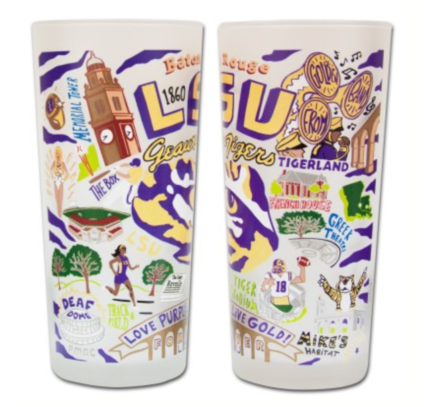 LSU Game Day Glasses - Set of 4