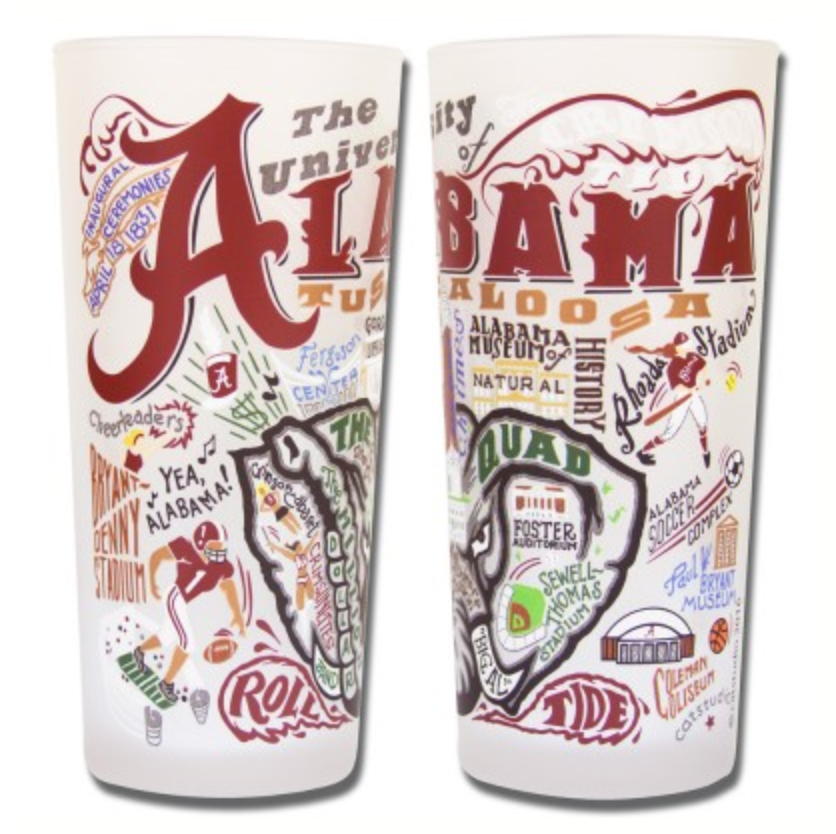 Alabama Game Day Glasses - Set of 4