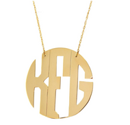 Hampton Handcut Circle Monogram Necklace