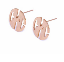 Hampton Handcut Monogram Post Earrings