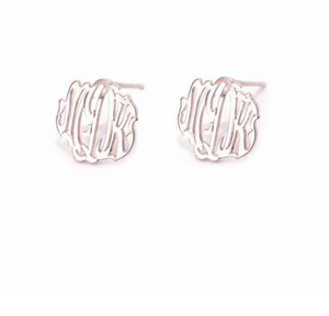 Cheshire Handcut Monogram Post Earrings