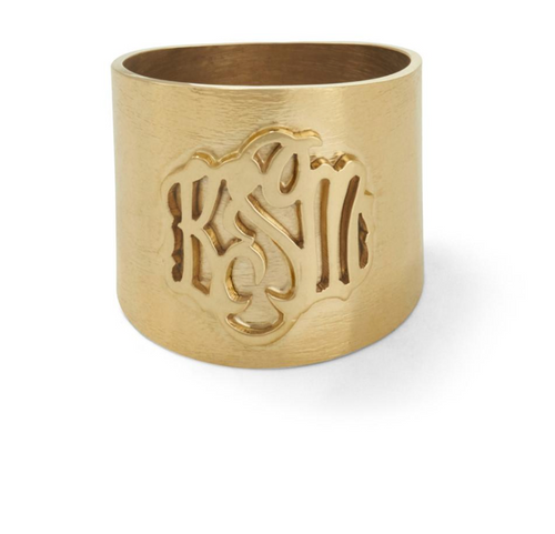 Palais Cheshire Handcut Monogram Ring