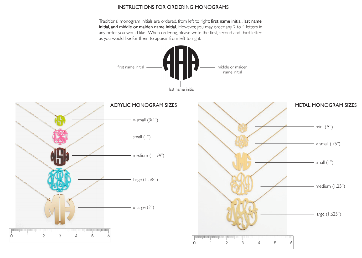 Paris Acrylic Intertwined Monogram Necklace – Frill Seekers Gifts