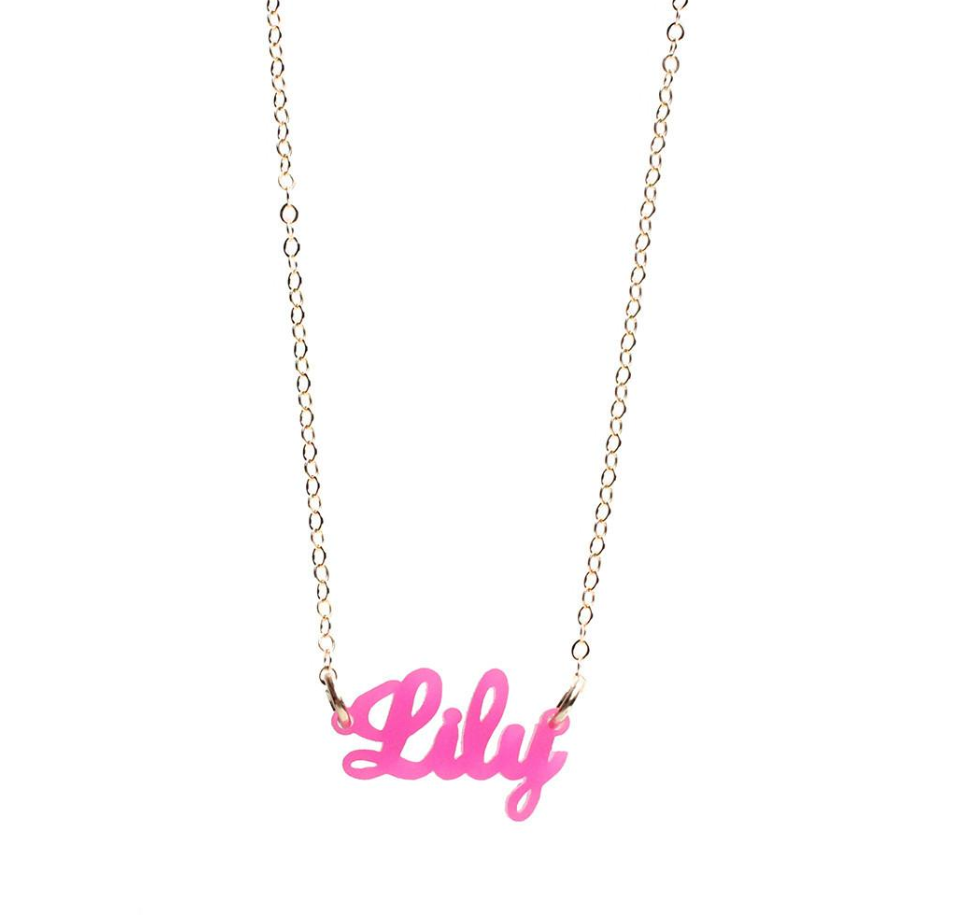 Acrylic name necklace discount