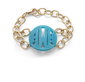 Isobel Monogram Bracelet on Greenwich Chain