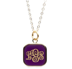 Vineyard Square Monogram Necklace