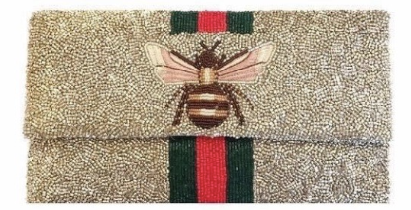 Gucci Embellished Bee Crossbody Bag - Red | ModeSens