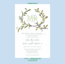 "Kissing Bough" Green Wreath Invitation