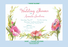 "Thicket Bloom" Pink Peony Floral Invitation
