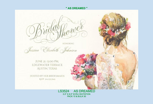 "As Dreamed" Bride Invitation