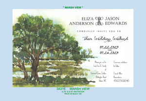 Marsh View Oak Tree Party Invitation