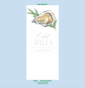"Aw Shucks" Oyster Party Invitation