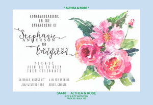 Cabbage Rose Peoni Party Shower Invitation