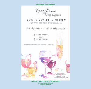 "Gifts of The Grape" Wine Party Invitation