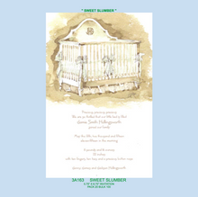 "Sweet Slumber" Monogram Baby Bed Invitation