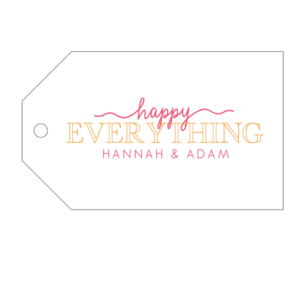Happy Everything Personalized Gift Tag - T238