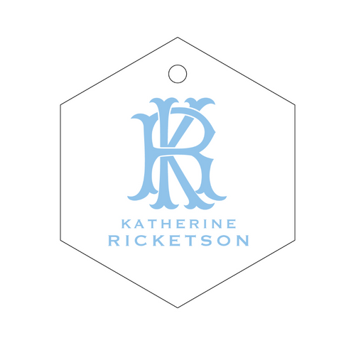 Kensington Duo Personalized Gift Tag - T237