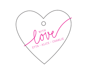 You have my Heart Letterpress Personalized Gift Tag - T83