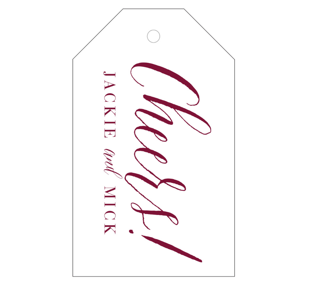 Cheers Personalized Gift Tag - T10