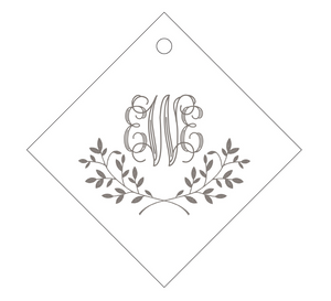 Monogram Vine Personalized Gift Tag - T118