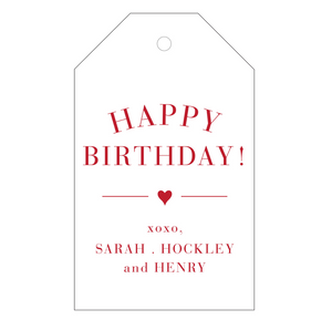 Happy Birthday Personalized Gift Tag - T25