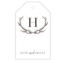 Antlers Hunting LetterPress Personalized Gift Tag - T27