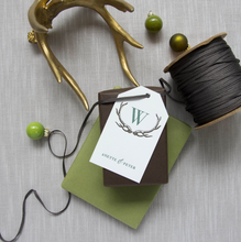 Antlers Hunting LetterPress Personalized Gift Tag - T27