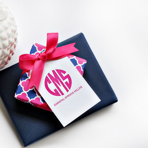 Circle Monogram Personalized Gift Tag - T72