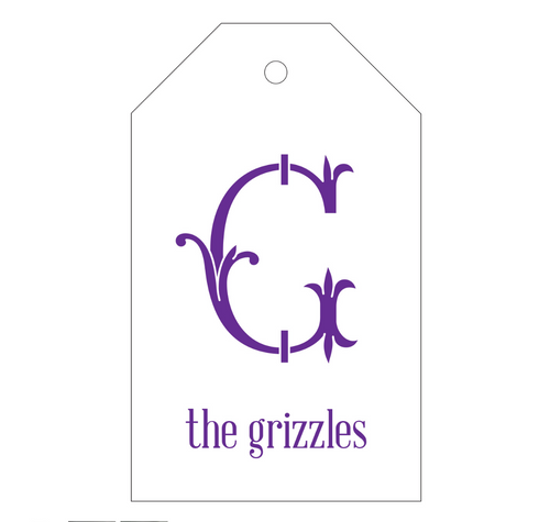 Single Letter Personalized Gift Tag - T140