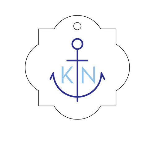 Anchor Nautical Personalized Gift Tag - T231