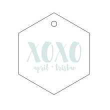 XOXO Letterpress Personalized Gift Tag - T88
