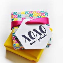 XOXO Letterpress Personalized Gift Tag - T88