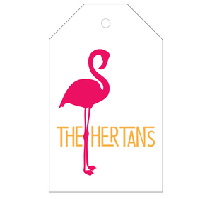 Flamingo Personalized Gift Tag - T24