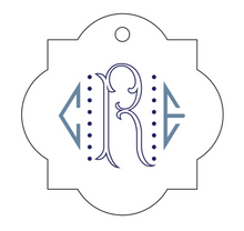 Modern Monogram Letterpress Personalized Gift Tag - T310
