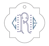 Modern Monogram Letterpress Personalized Gift Tag - T310