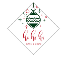Ho Ho Ho Letterpress Personalized Holiday Gift Tag - T200