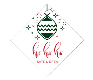Ho Ho Ho Letterpress Personalized Holiday Gift Tag - T200