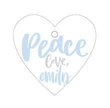 Peace Letterpress Personalized Holiday Gift Tag - T295
