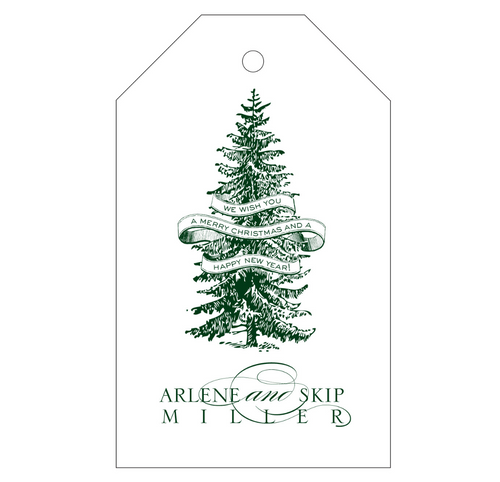 Oh Christmas Tree! Letterpress Personalized Holiday Gift Tag - T59