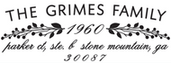 Berry Branches Family Name Rectangle Self-Inking Stamper or Hand Stamp