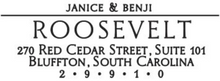 Roosevelt Couples Names Rectangle Self-Inking Stamper or Hand Stamp