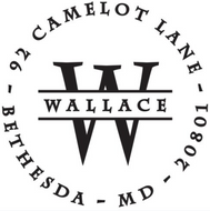 Wallace Family Name Round Self-Ink Stamper or Embosser