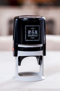 Jacobson Family Name Round Self-Inking Stamper or Embosser