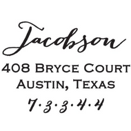 Jacobson Family Name Round Self-Inking Stamper or Embosser