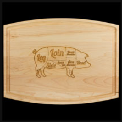 Groove Hardwood Serving Board 12 