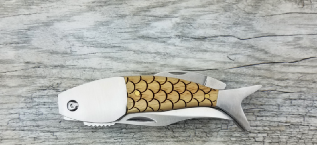 fish carrying hook pocket knife Fish Pocket Knife – Frill Seekers Gifts